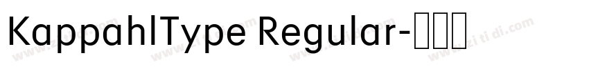 KappahlType Regular字体转换